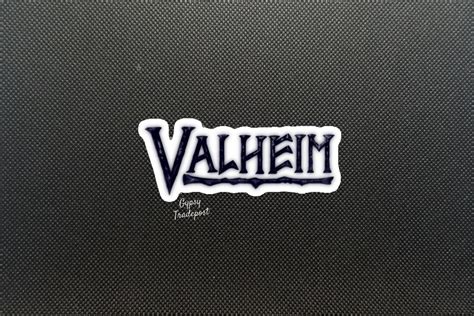 Valheim Stickers: Valheim Logo Shadow Blue Water Bottle | Etsy