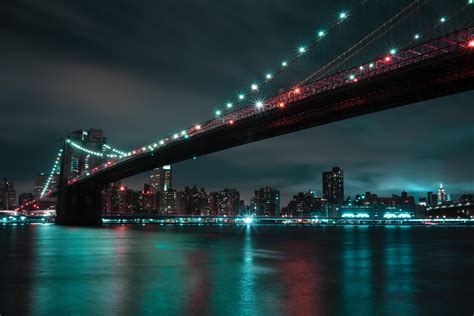 Brooklyn Bridge Night Cityscape Wallpapers - Wallpaper Cave