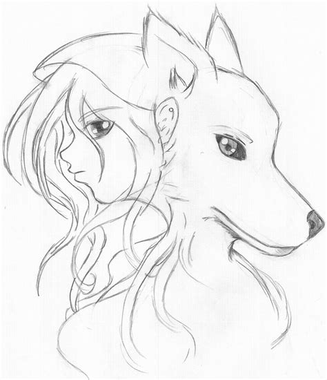 Anime Wolf Sketch at PaintingValley.com | Explore collection of Anime Wolf Sketch