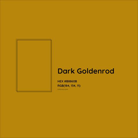 About Dark Goldenrod - Color codes, similar colors and paints - colorxs.com