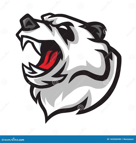 Angry Panda Roar Vector Mascot Logo Design Stock Vector - Illustration of aggressive, oriental ...