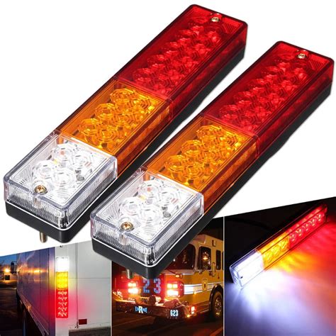 1 pair 12V 24V 20LED Car Auto Stop Rear Tail Light Brake Reverse Light Turn Indiactor Boat ATV ...