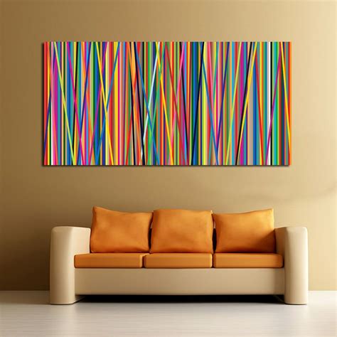 Abstract Line Oil Painting Wall Art Canvas Decorative Living Room ...