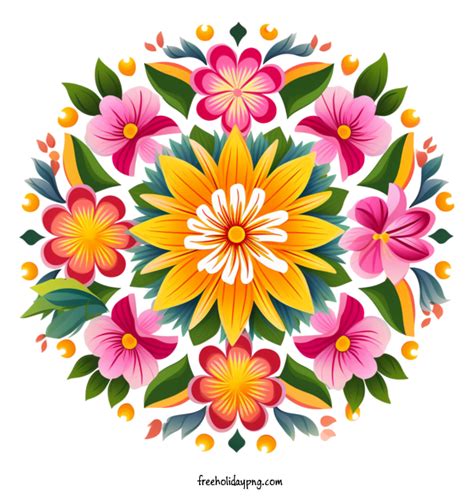 Onam Onam Floral Rangoli flower arrangement flower mandala for Onam Floral Rangoli for Onam ...