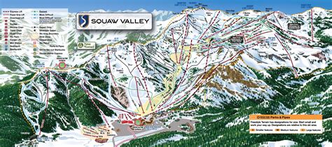 California Ski Maps | Squaw Valley Ski Resort Trail Map