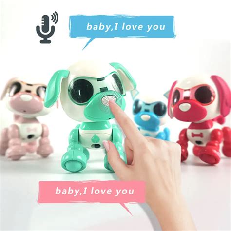 Dog Robot Toy Cute Smart Pet Dog Interactive Smart Puppy Robot Dog Voice Activated Touch ...