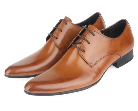 HOT SALE ! Brown Social Shoes Male Wedding Shoes Genuine Leather Business Shoes Male dress shoes ...