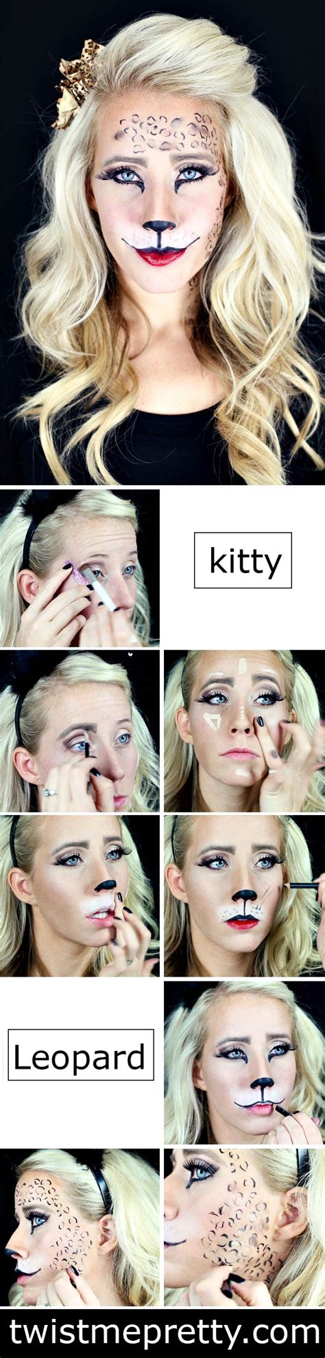 Easy Kitty Cat or Leopard Makeup Tutorial - Twist Me Pretty