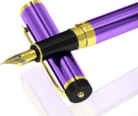 DRYDEN Luxury Fountain Pen [DARK PURPLE] - BEST Fountain Pens Gift Set - Smooth Elegant Writing ...