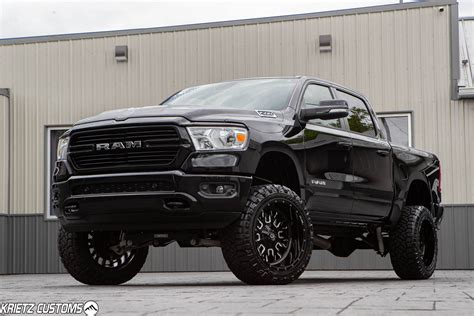 Lifted 2020 Ram 1500 with 6 Inch FabTech Suspension Lift Kit and 22×12 ...