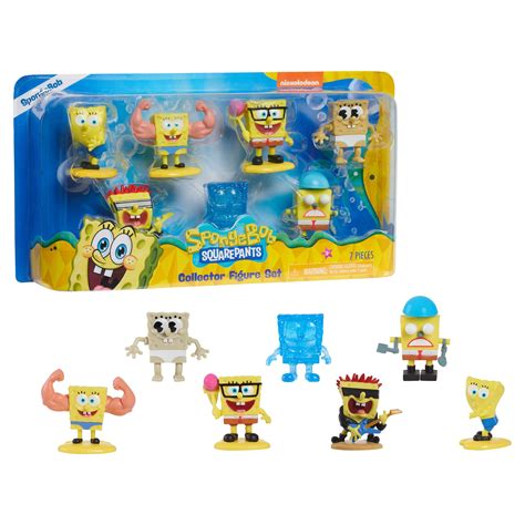 SpongeBob SquarePants Mini Play Characters, Collectible Figure Set for Kids, Ages 3+ - Walmart.com