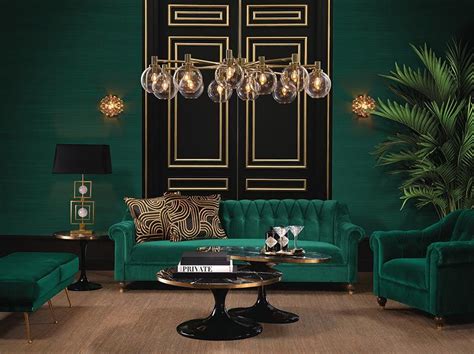 Dark Green Luxurious Sitting Room