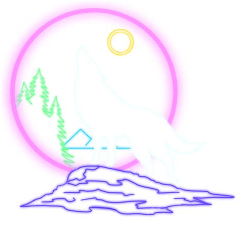 Neon Wolf PNG Transparent, Wolf Neon Line Art, Wolf Drawing, Neon Drawing, Wolf Sketch PNG Image ...