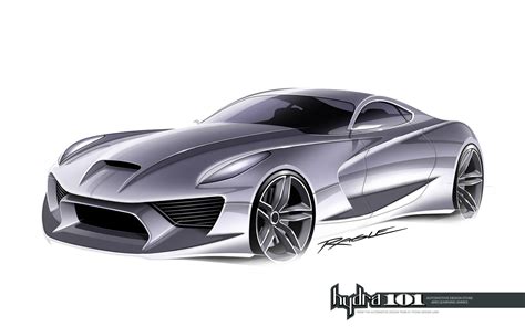 Supercar design sketch by Gary Ragle - Car Body Design