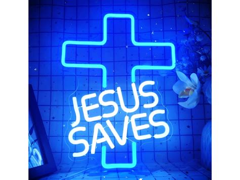 Cross Neon Signs Jesus Saves Neon Sign Jesus Neon Signs for - Etsy