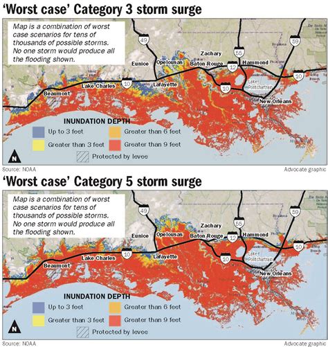 New storm surge map predicts worst-case scenarios for south Louisiana – LSU Law Center: Climate ...