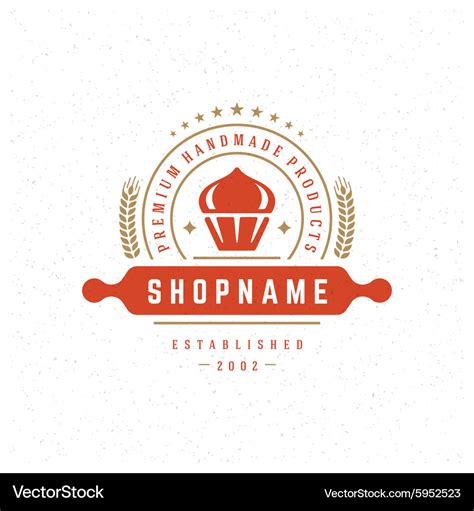 Bakery shop logo design element Royalty Free Vector Image