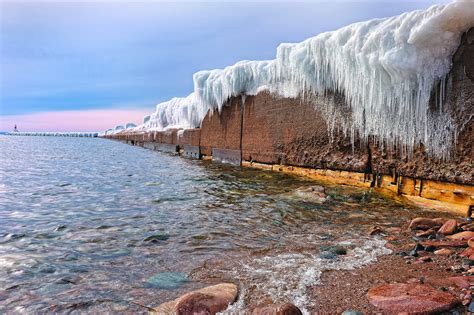 Michigan Nut Photography | Winter in Michigan | Winter Ice at Marquette Breakwall Marquette Michigan