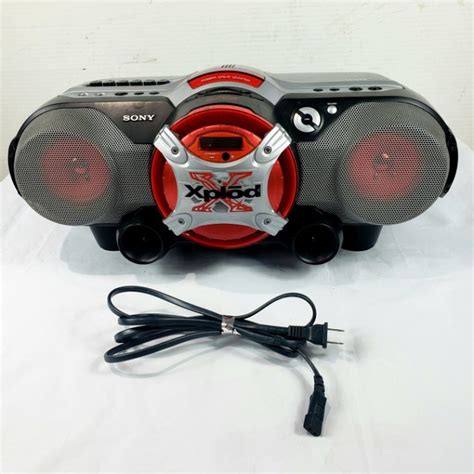 SONY XPLOD CFD-G505 Music Boombox CD Cassette Tape AM-FM Radio No Cords ...