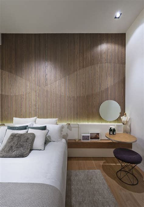 20 Modern And Creative Bedroom Design Featuring Wooden Panel Wall | HomeMydesign