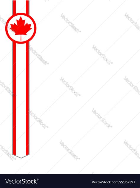 Canadian flag ribbon frame Royalty Free Vector Image