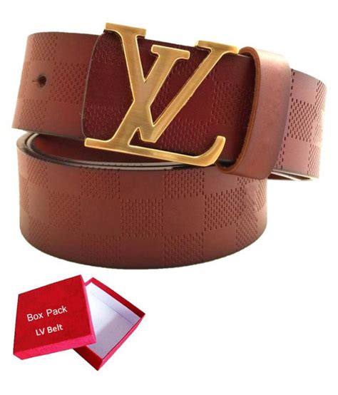 LV Belt Brown Leather Casual Belt: Buy Online at Low Price in India ...