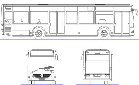 Bus Mercedes citaro detail dwg file