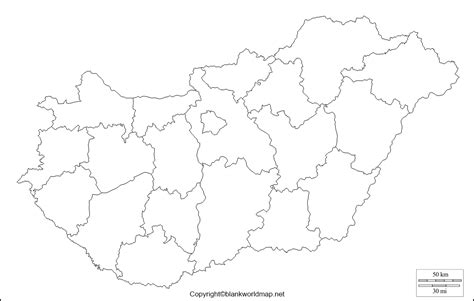 Printable Hungary Map - Blank World Map