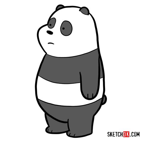 How to Draw Panda Bear from We Bare Bears in 9 Easy Steps