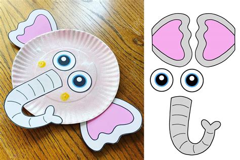 Paper Plate Elephant Craft for Preschool (with free cutouts!) ⋆ The Hollydog Blog