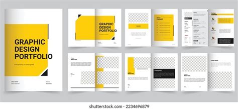 Graphic Design Portfolio Design Template Stock Vector (Royalty Free ...