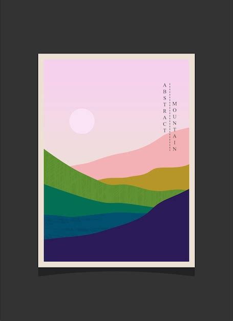 Premium Vector | Abstract mountain painting abstract background premium vector