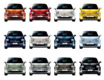 5ooblog | FIAT 5oo: New Fiat 500 colors