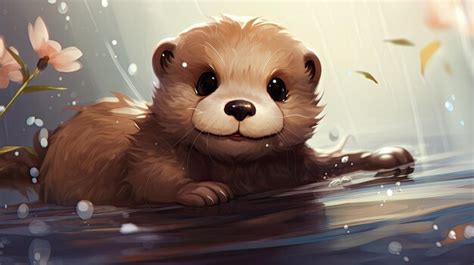 Premium AI Image | Anthropomorphic Otter Design