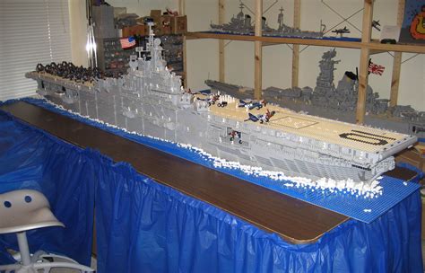 8.5-foot USS Yorktown WW2 aircraft carrier by Marcello De Cicco - The Brothers Brick | The ...