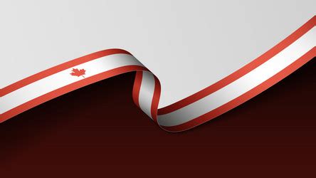 Canada ribbon flag background Royalty Free Vector Image