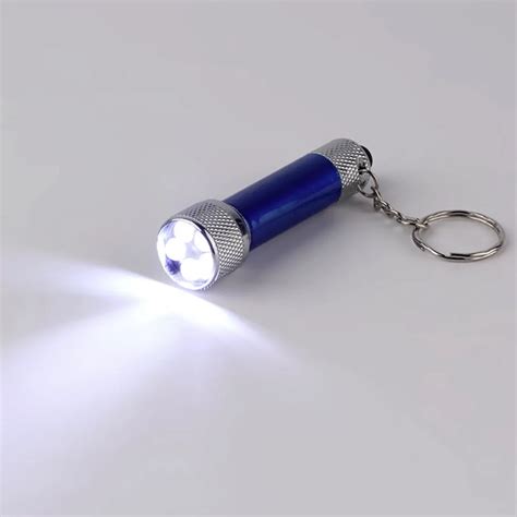 Portable LED Mini Rechargeable Flashlight Light Torch with 5pcs LEDs Aluminum Keychain ...