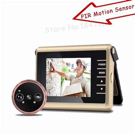 HD Colorful Screen Auto Video Recording Smart Door Peephole Camera PIR ...