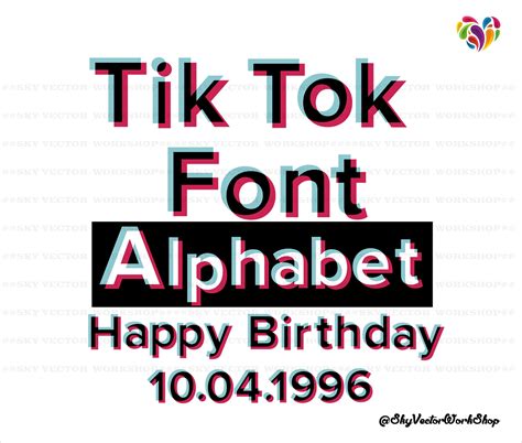 Tik Tok Font Tik Tok Alphabet Bundle Tik Tok Png File | Etsy