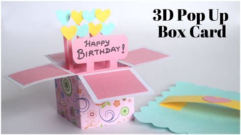 3D Pop Up Card | Birthday Card DIY | Explosion Box for Scrapbook | Handmade Greetings Card - YouTube