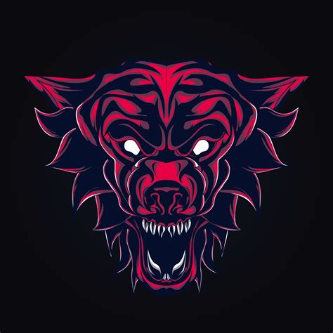 wolf angry artwork illustration 2079861 Vector Art at Vecteezy