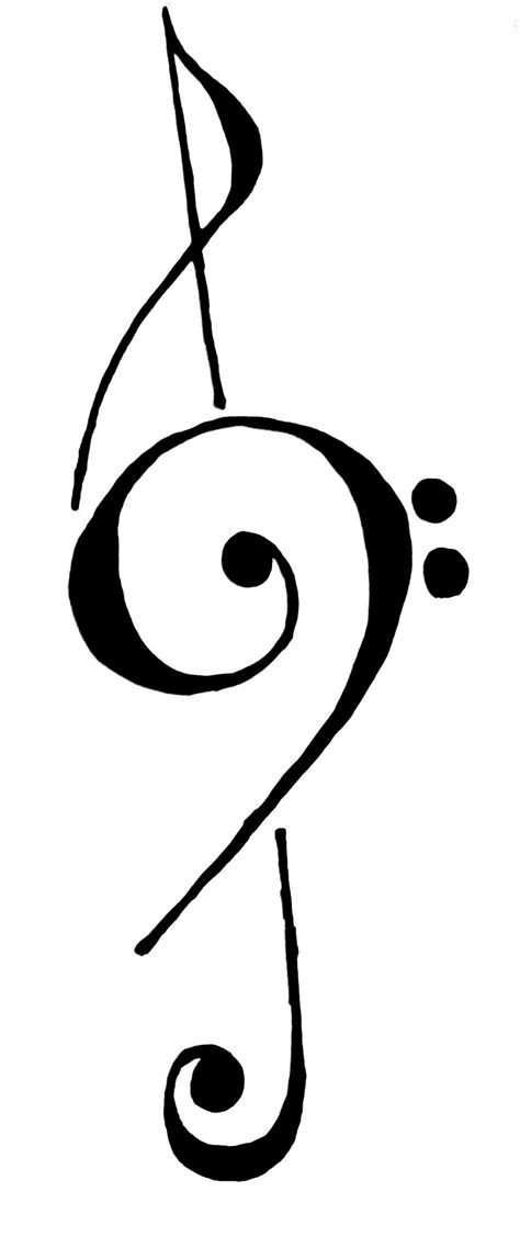 Treble Clef Bass Clef Tattoo - ClipArt Best