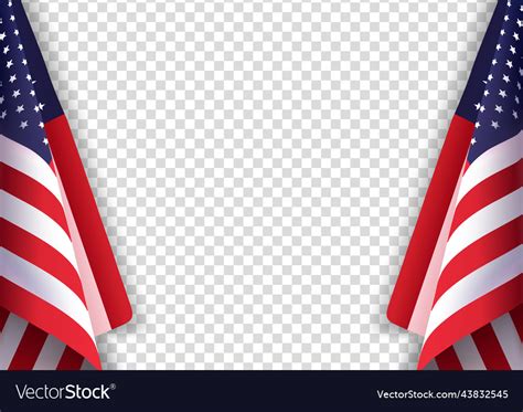 American flag on an empty background Royalty Free Vector