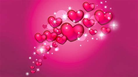 Download Pink Love Heart Symbols Wallpaper | Wallpapers.com