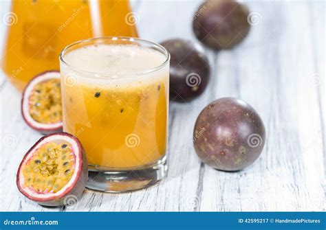 Glass with Maracuja Juice stock image. Image of passion - 42595217