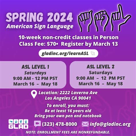 American Sign Language Classes - GLAD