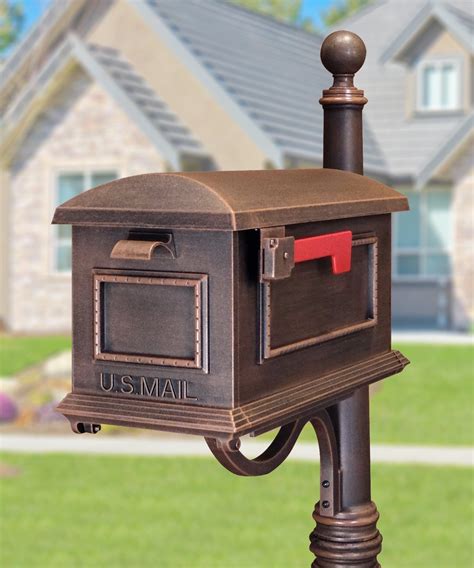 Traditional Curbside Mailbox, Decorative Solid Aluminum Mailbox ...