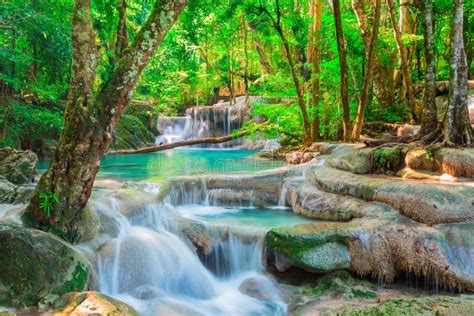 Beautiful Waterfall in Tropical Forest Stock Photo - Image of foliage, relax: 118616022