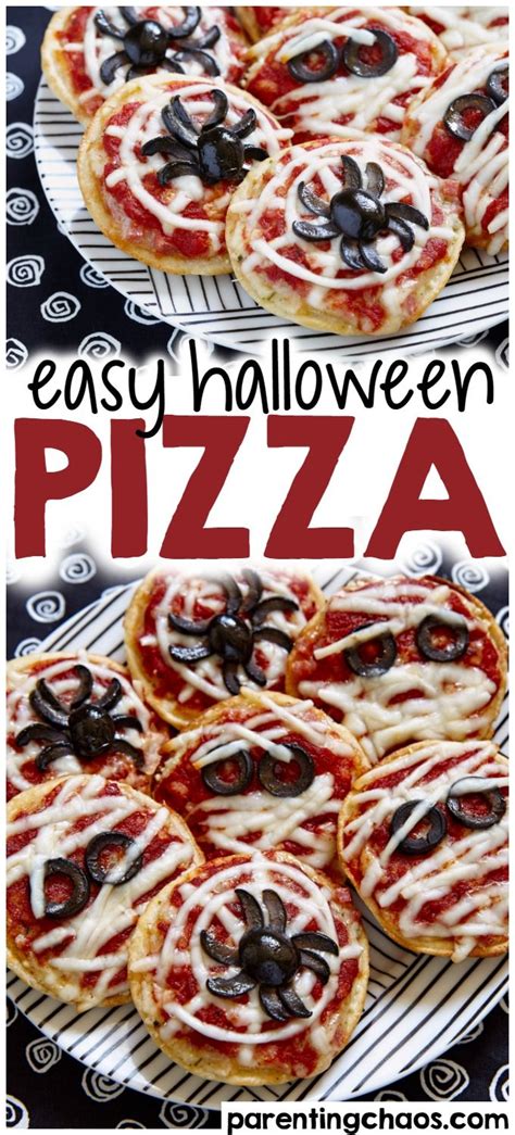 Easy Halloween Pizza | Recipe | Halloween pizza, Halloween food treats, Halloween food appetizers