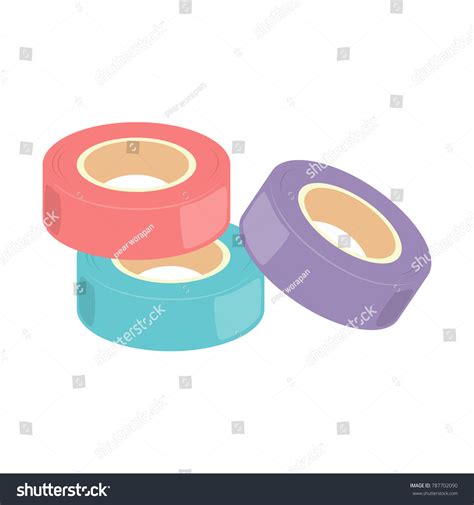 Color Tape Scotch Tape Art Craft Stock Vector (Royalty Free) 787702090 | Shutterstock